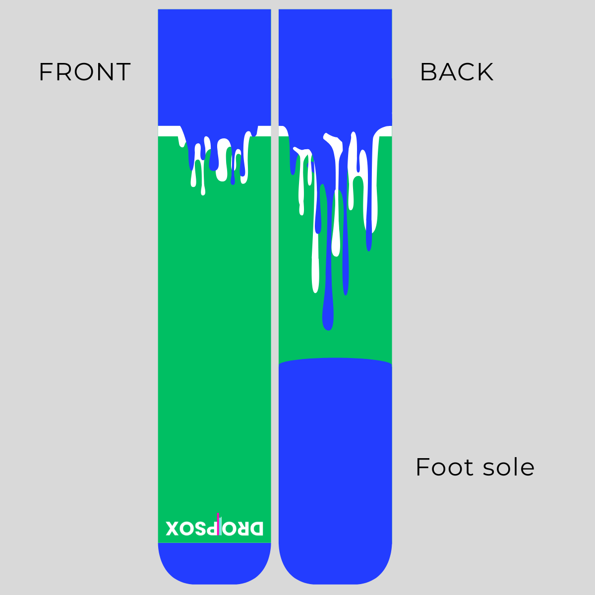 OG1 Knee-high Lime/Blue/White